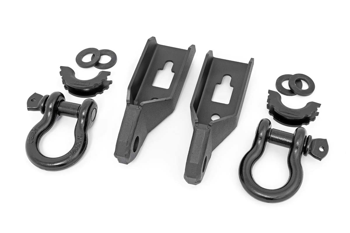 Ford Tow Hook to Shackle Conversion Kit w/D-Ring & Rubber